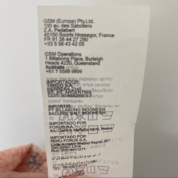 Billabong Shift Flutter Floral Backless size S - Picture 15 of 15